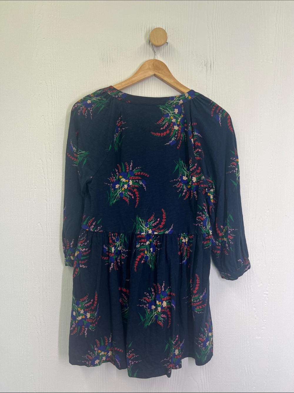 Anthropologie - Maeve Winona Navy Blue Floral Button Down Blouse Size Medium - Picture 12 of 12